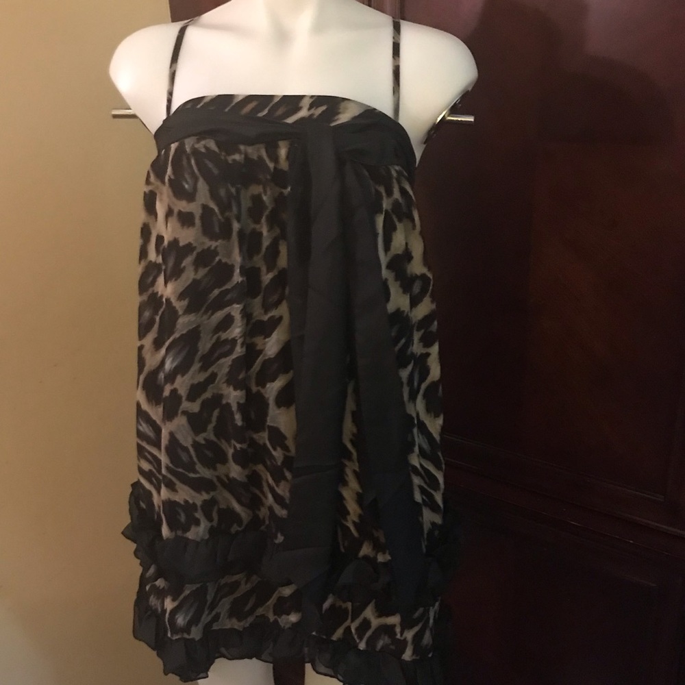 🆕 Catwalk Studio Brown Leopard Print Midi Dress-S